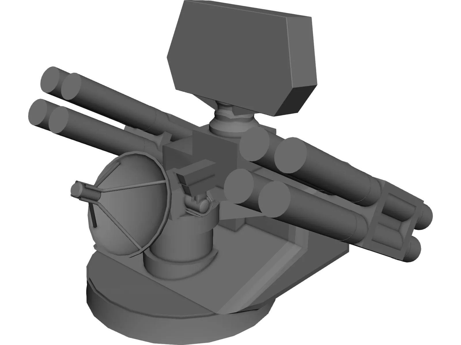 French Crotale Surface to Air Missile Launcher 3D Model
