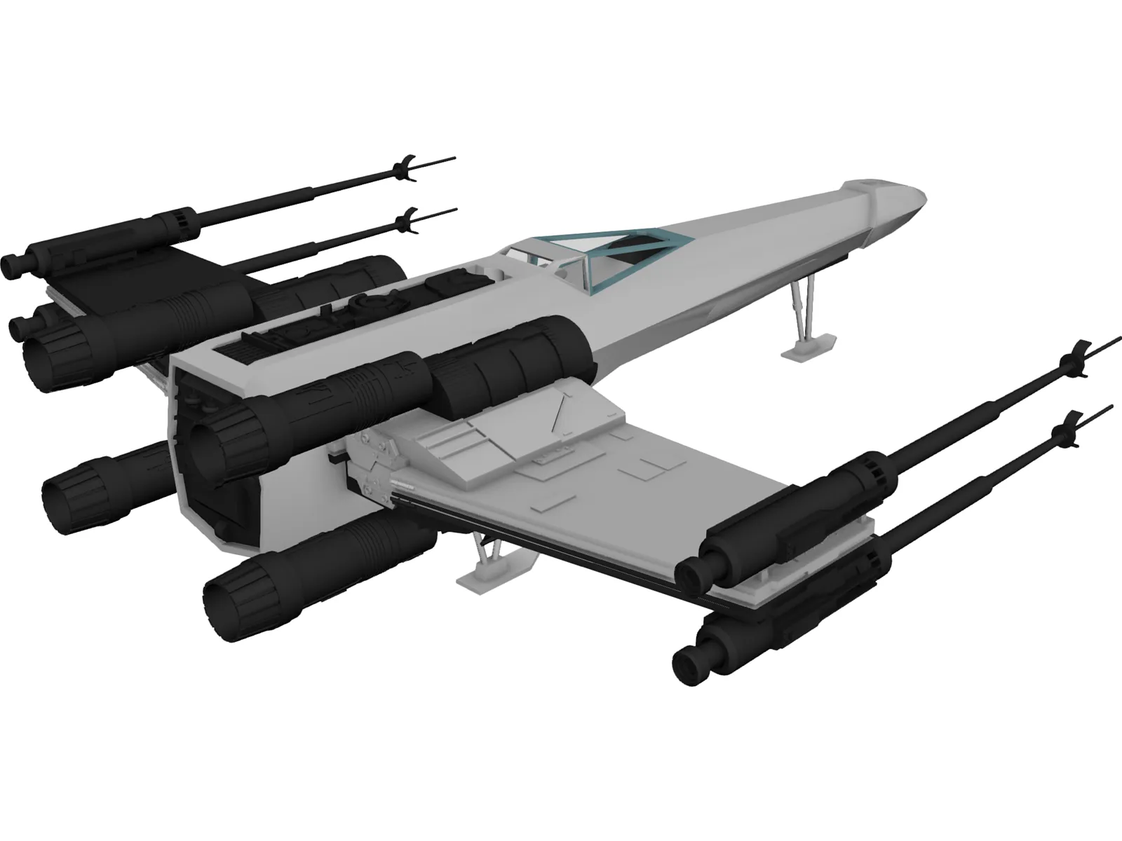 Star Wars Rebel X-Wing Fighter 3D Model