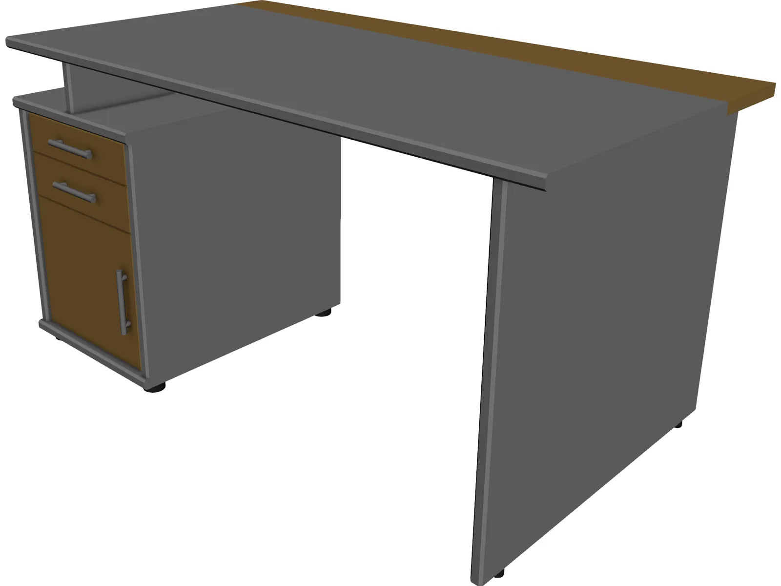 Black Desk 3D Model