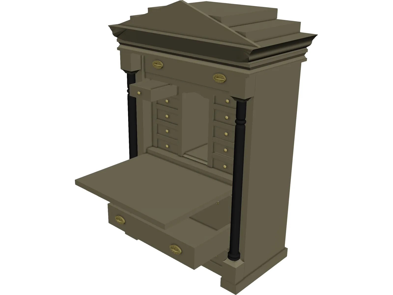 Bureau Biedermeier 3D Model