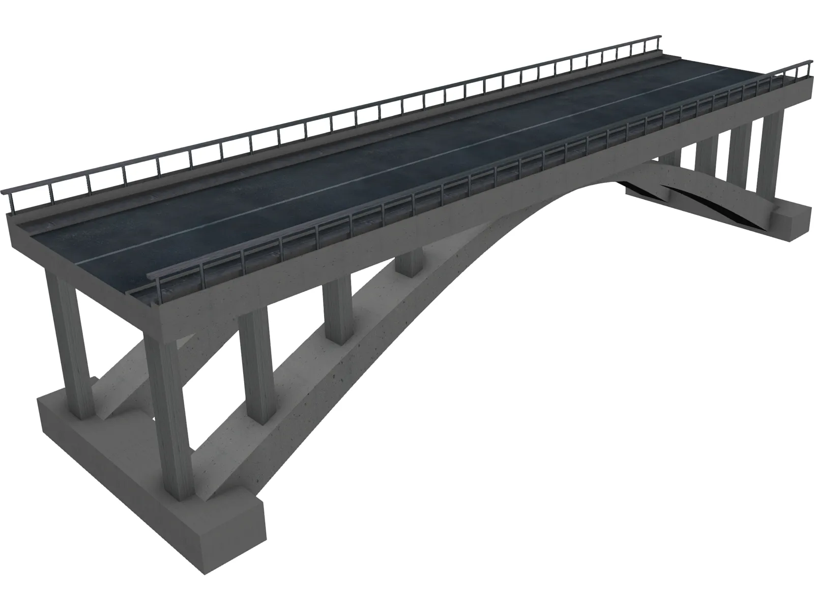 Concrete Bridge 3D Model