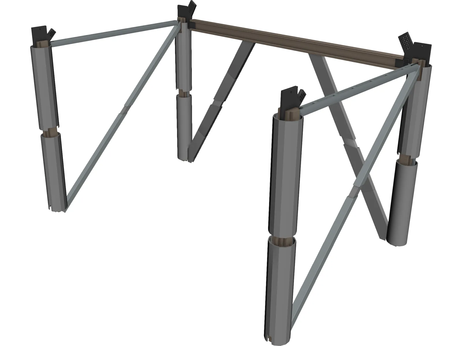 Skyscraper Metal Construction Core 3D Model