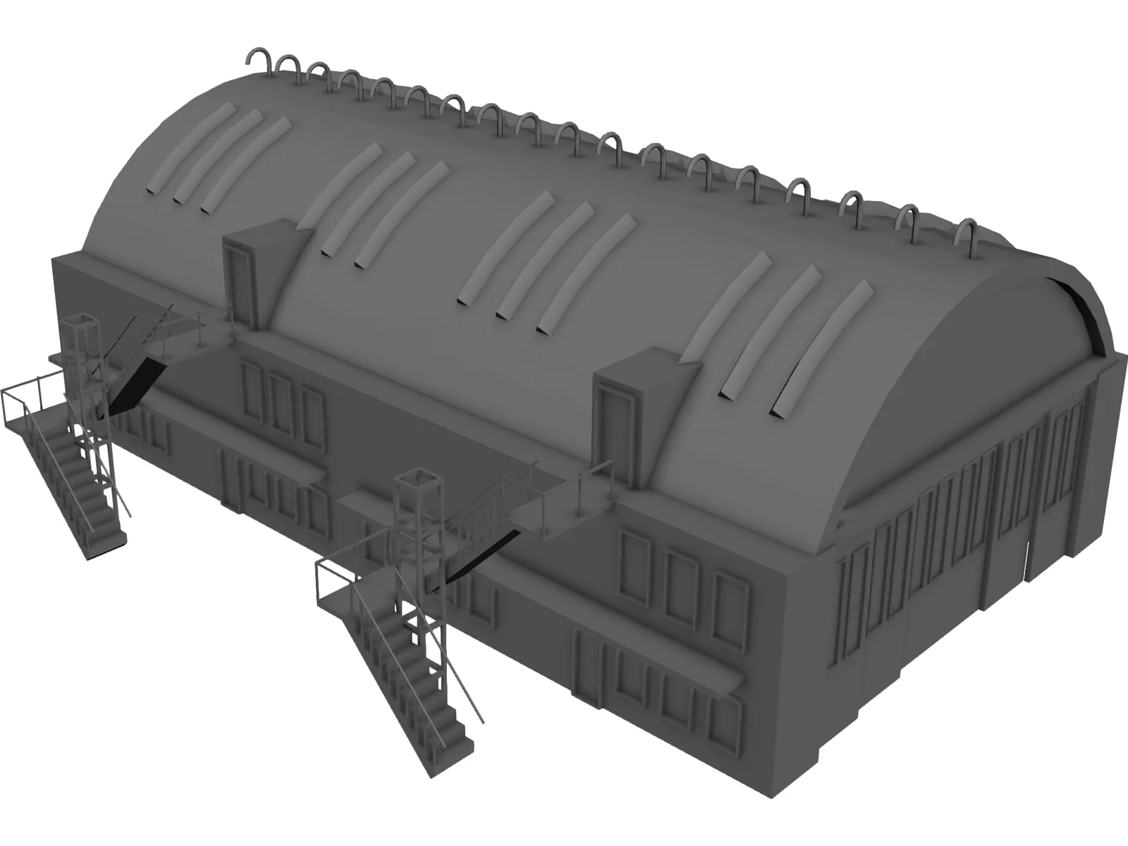 Aircraft Shelter 3D Model