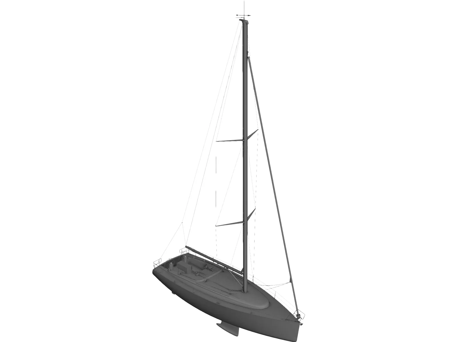 Bavaria 40C Cruiser Yacht 3D Model