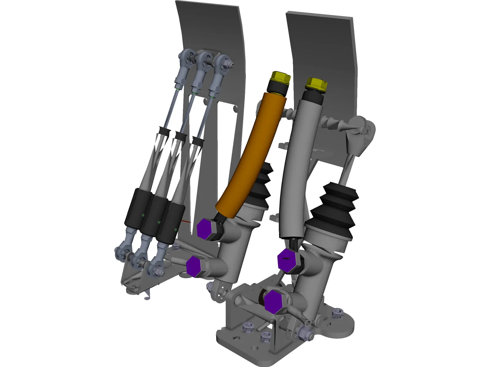 Pedalbox for Racing Car 3D Model
