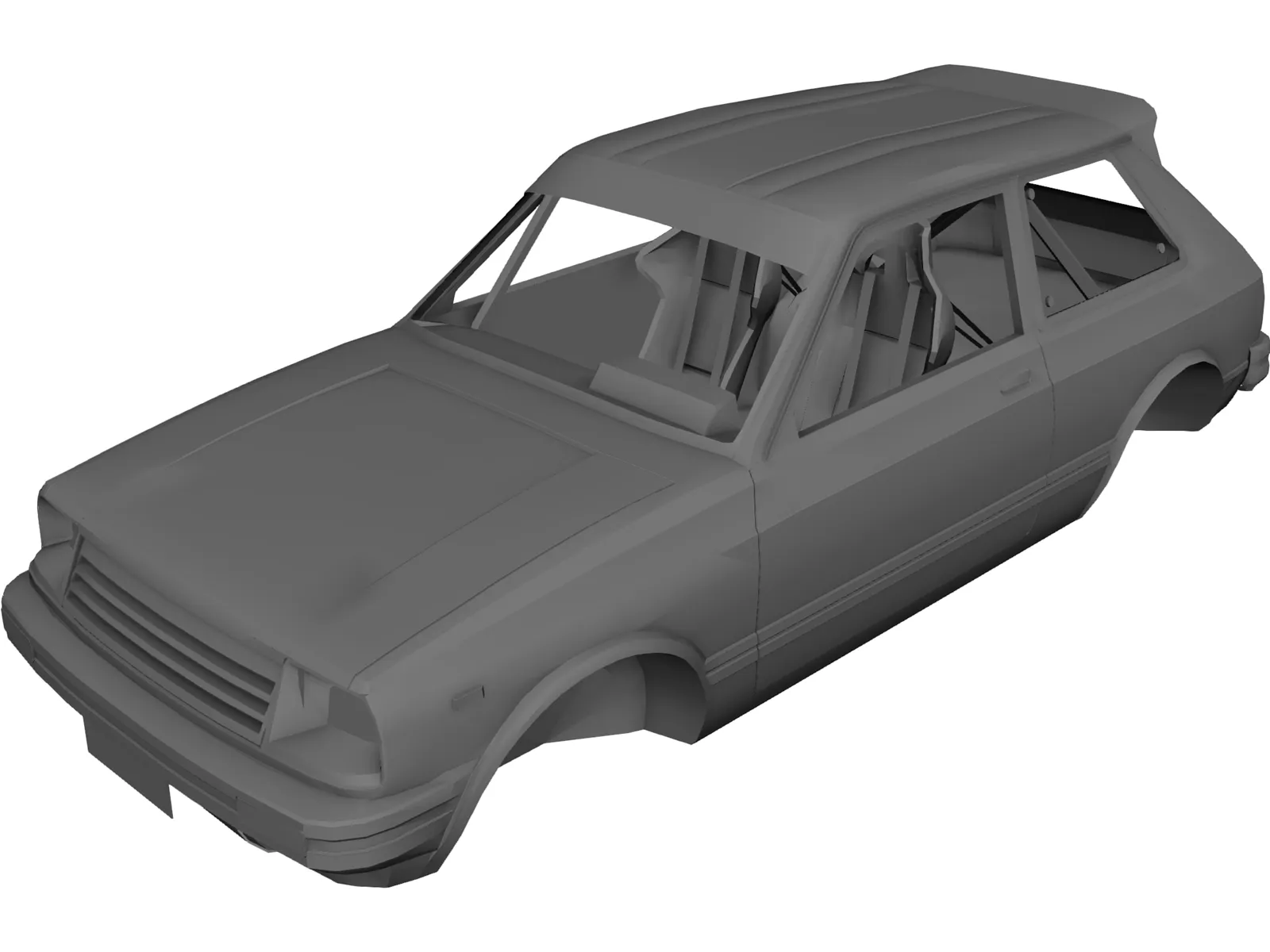 Toyota Starlet KP61 Rally Body 3D Model