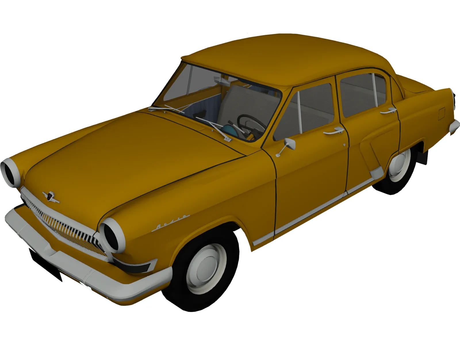 Gaz-21 Volga 3D Model