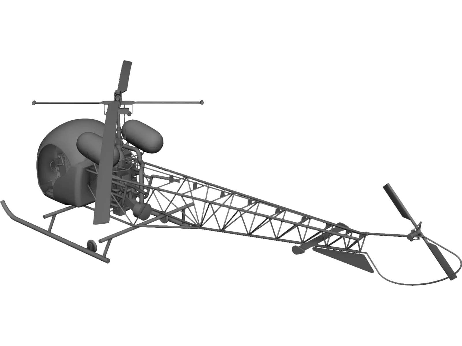 Bell 47 3D Model