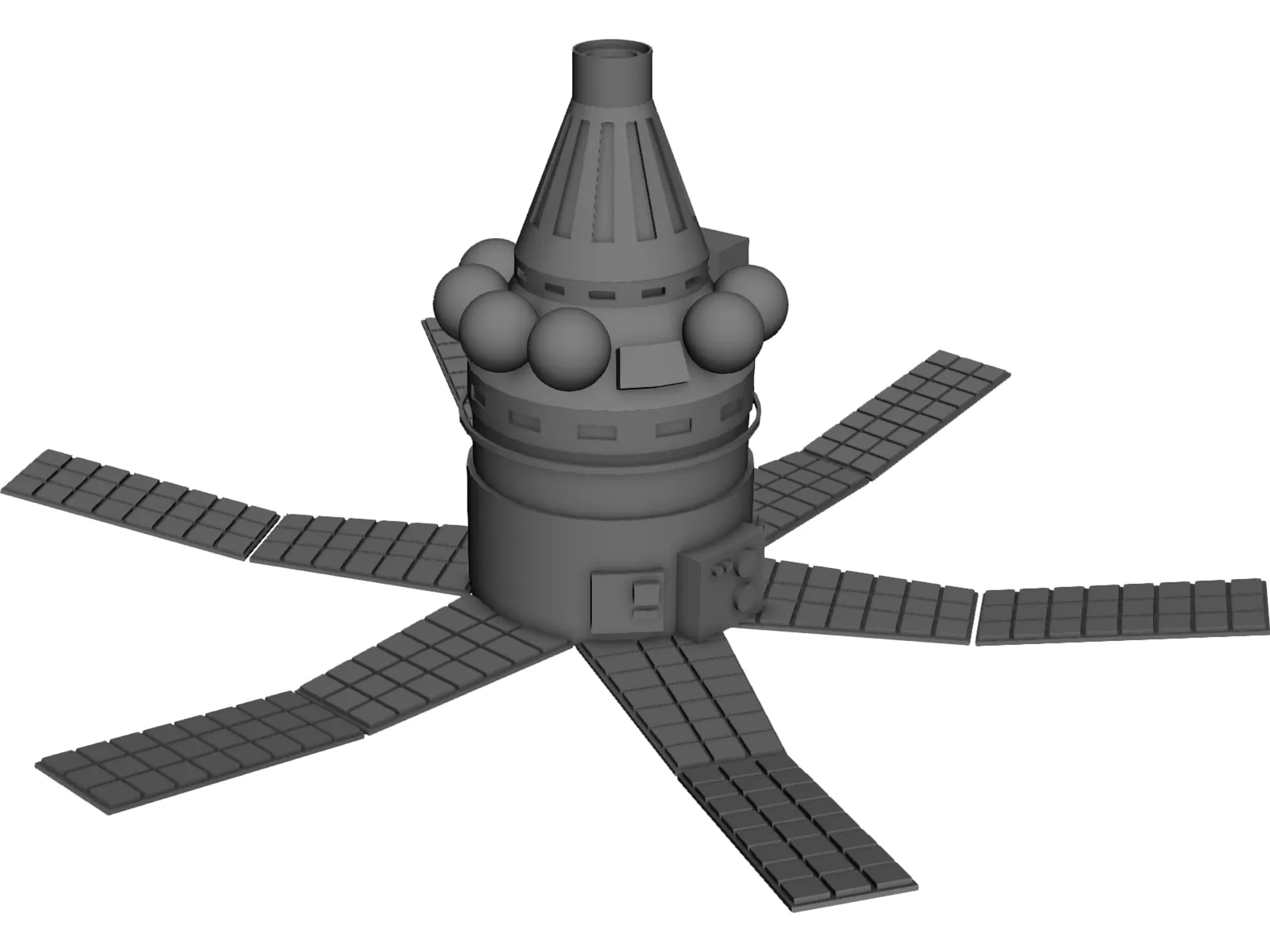 Military Satellite Flash 1T 3D Model