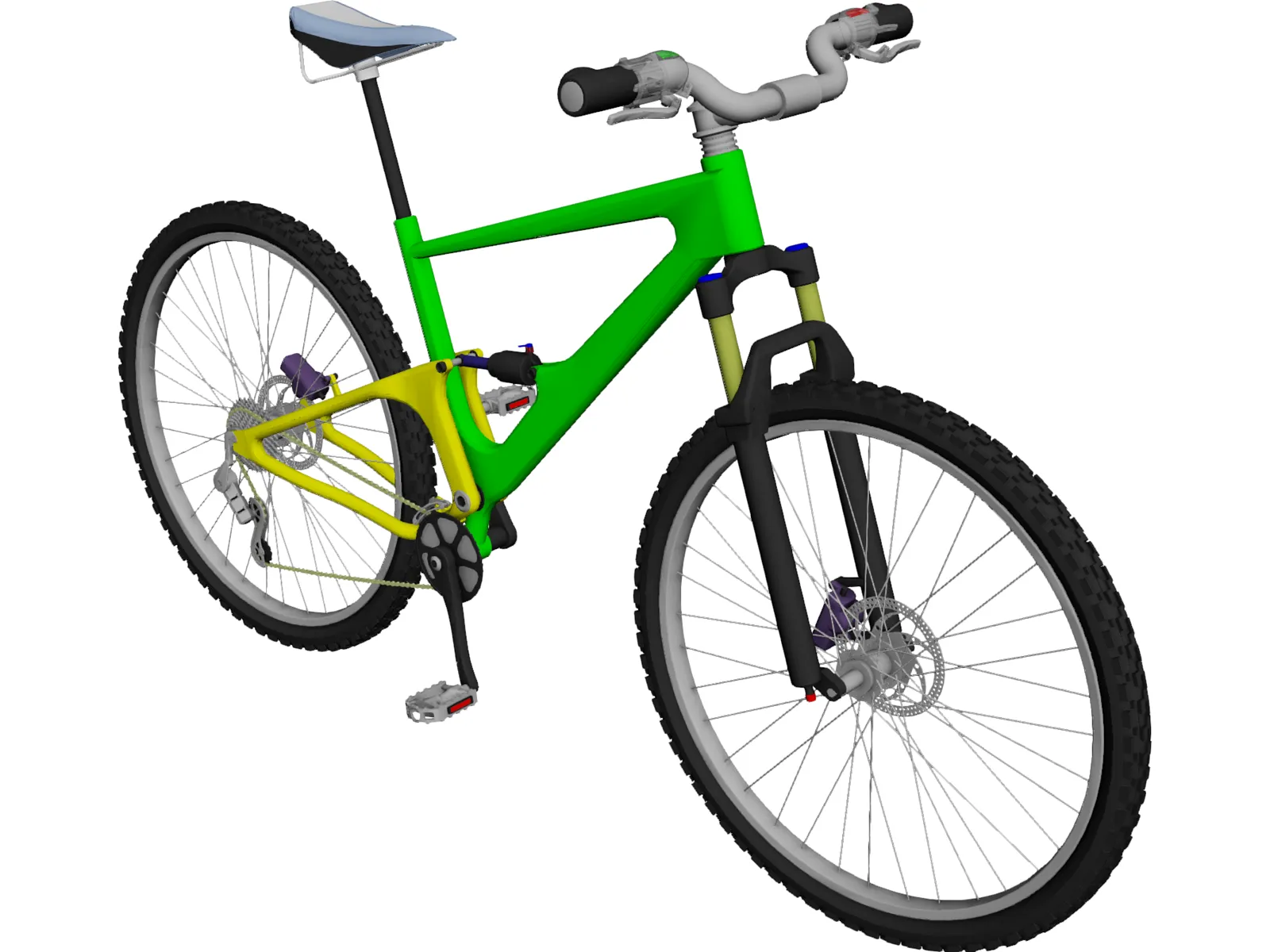 Mountain Bike Full Suspension 3D Model