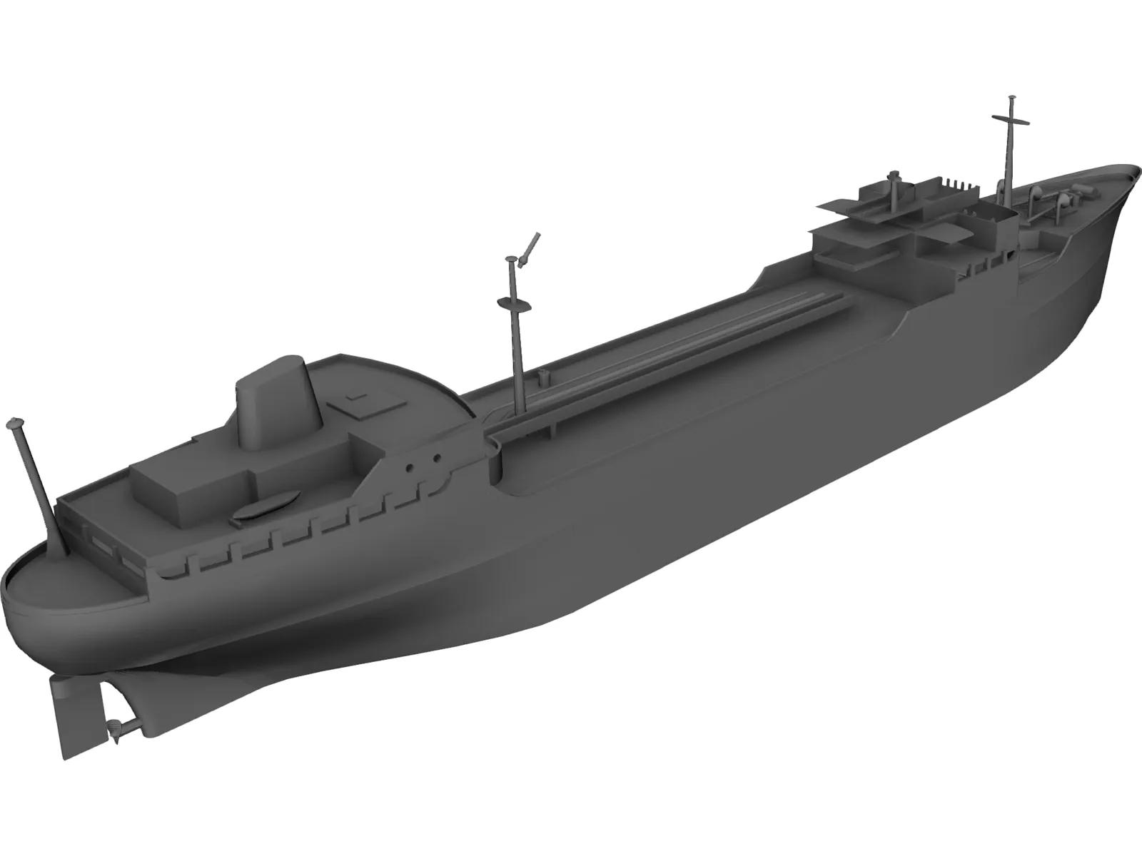 Tanker Ship 3D Model