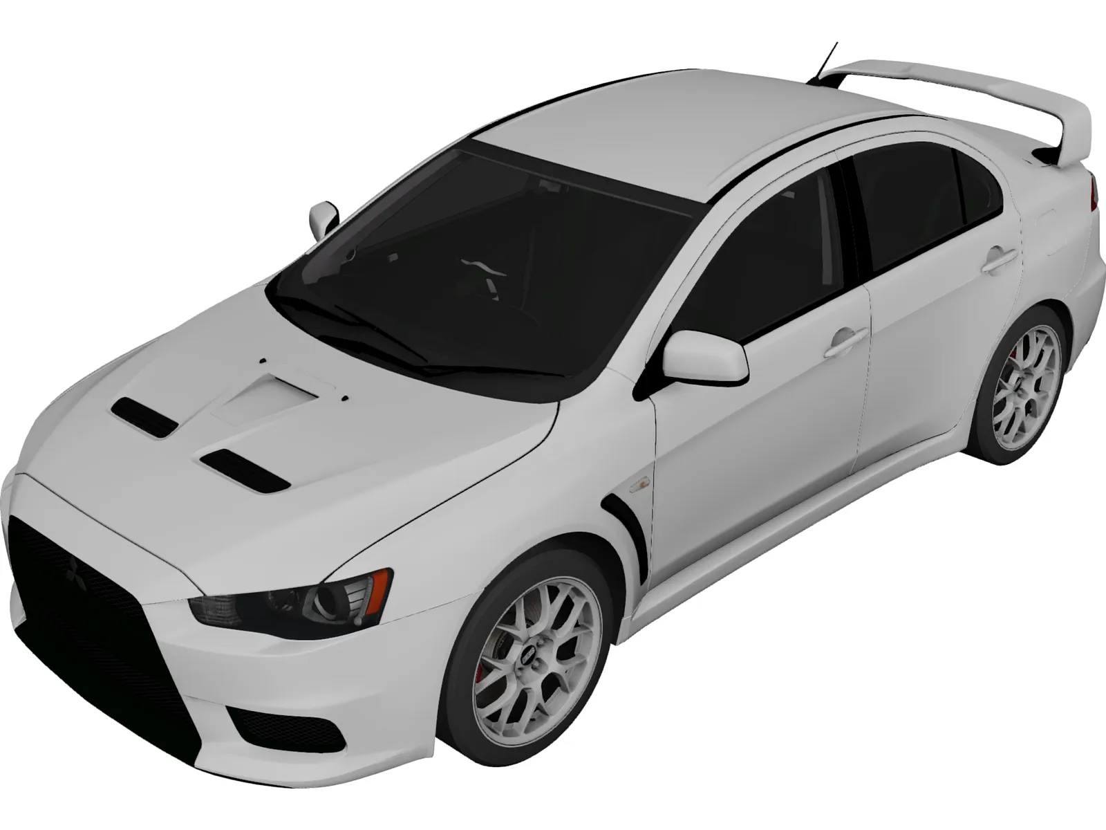 Mitsubishi Lancer Evolution X (2008) 3D Model