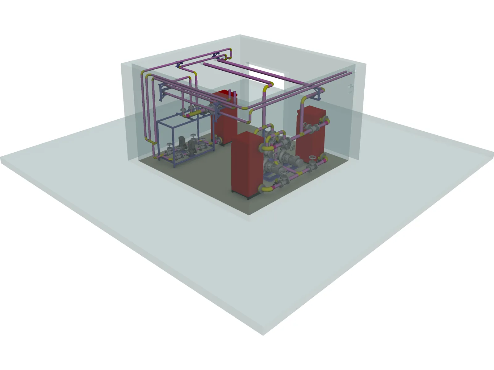 Electric Boiler Room 3D Model