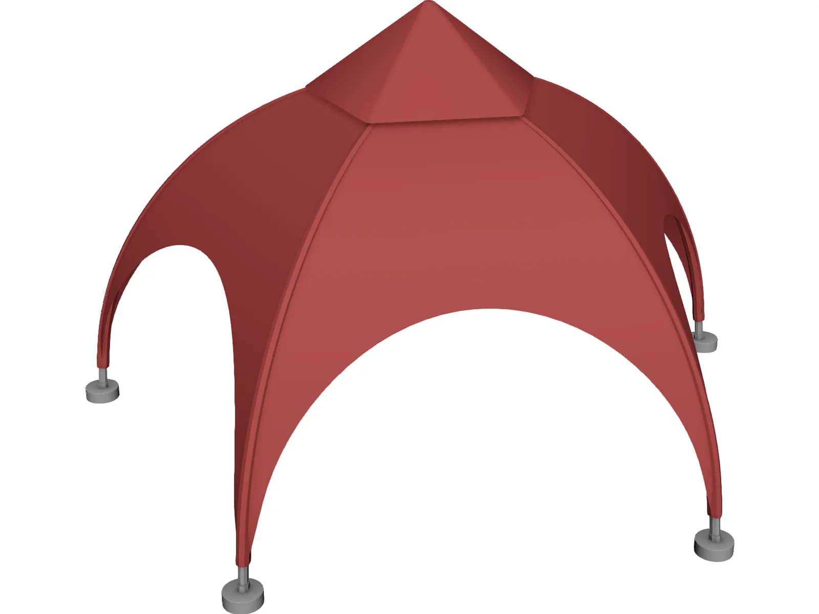 Tent 5 Legs 3D Model