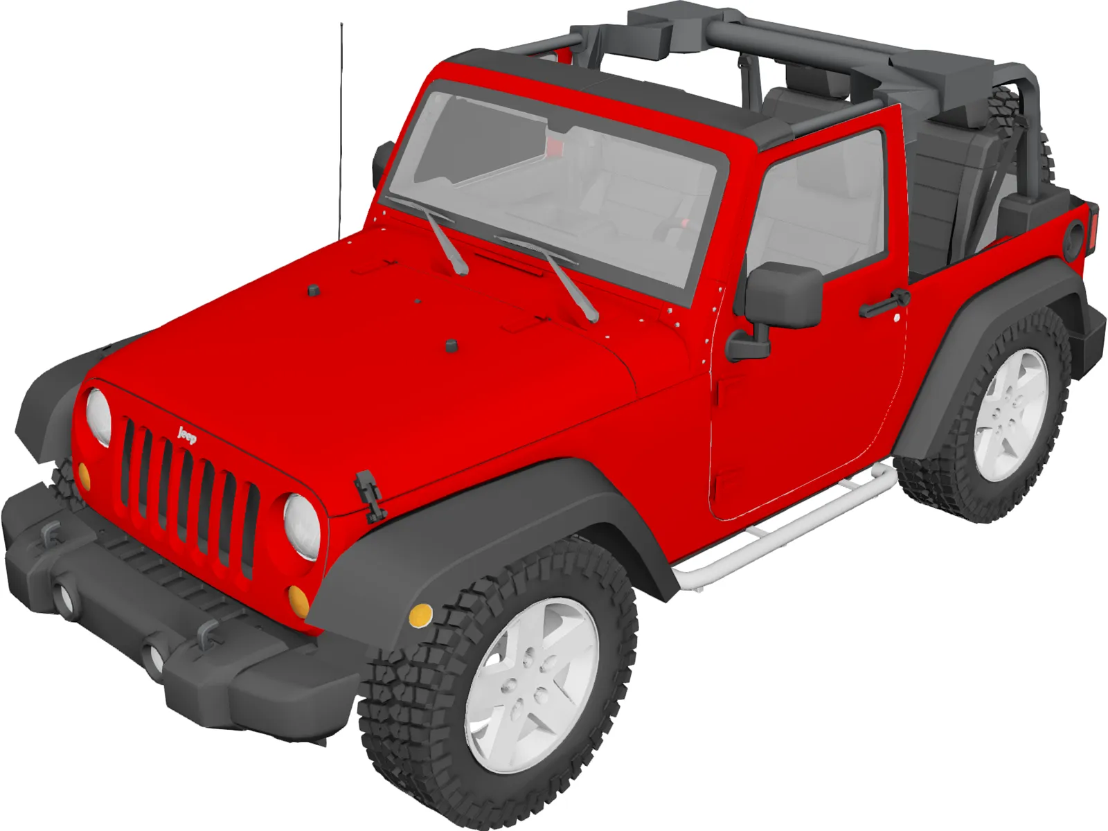 Jeep Wrangler Rubicon (2007) 3D Model