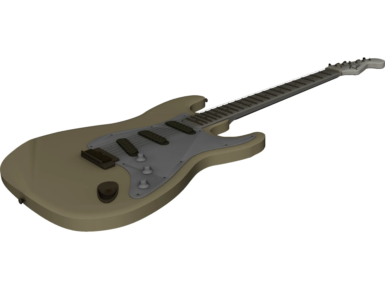 Fender Stratocaster Electric Guitar 3D Model