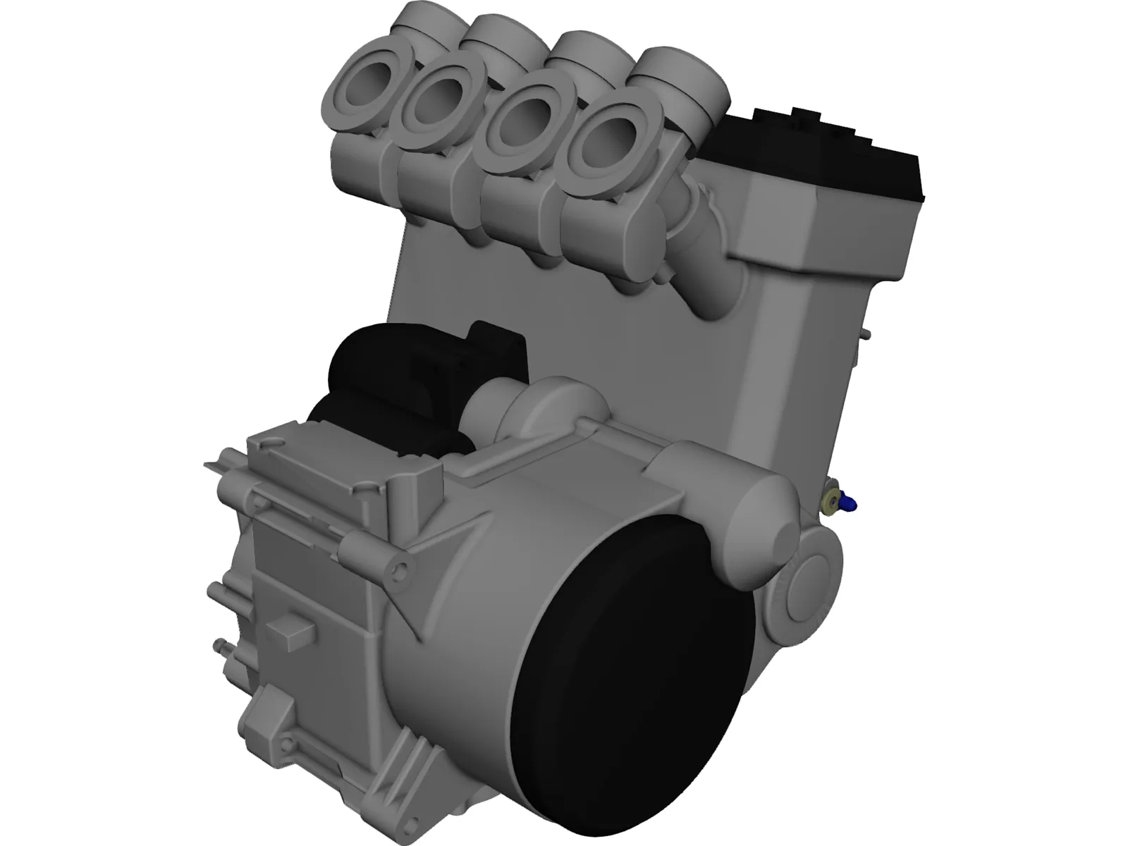 Kawasaki Engine and Sump 3D Model