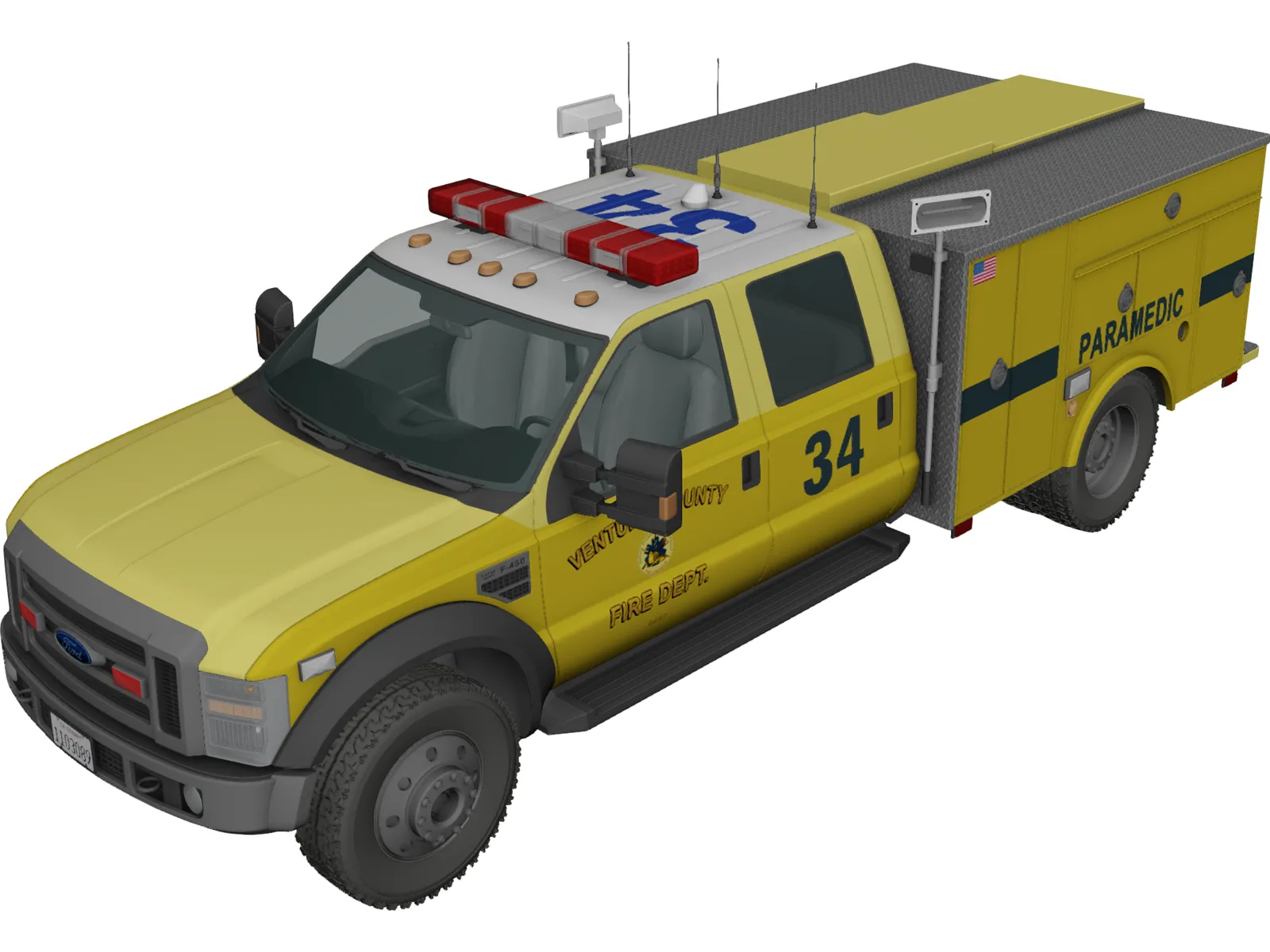 Ford F450 Rescue 3D Model