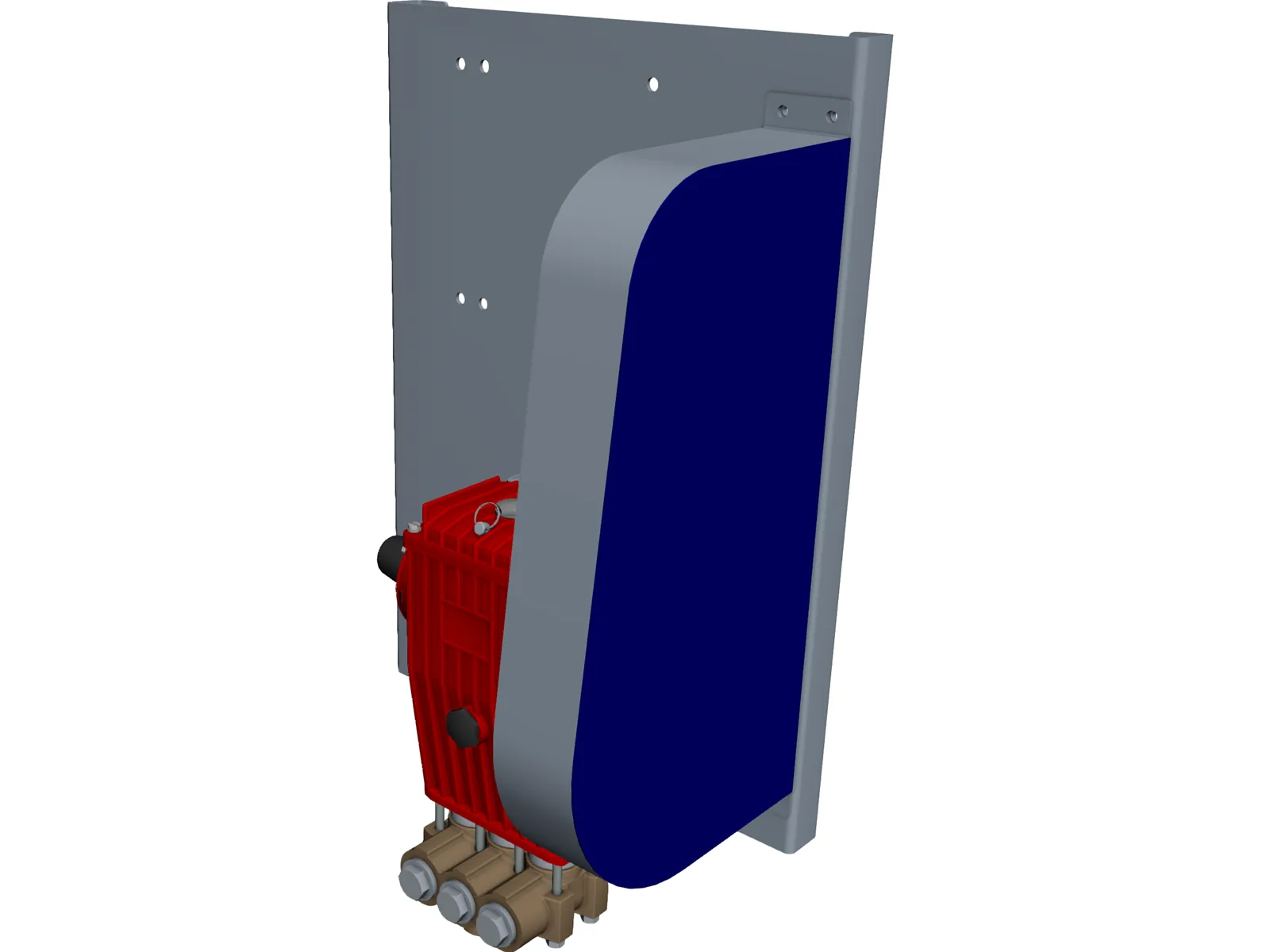 Speck P45/120-80 High Pressure Pump 3D Model