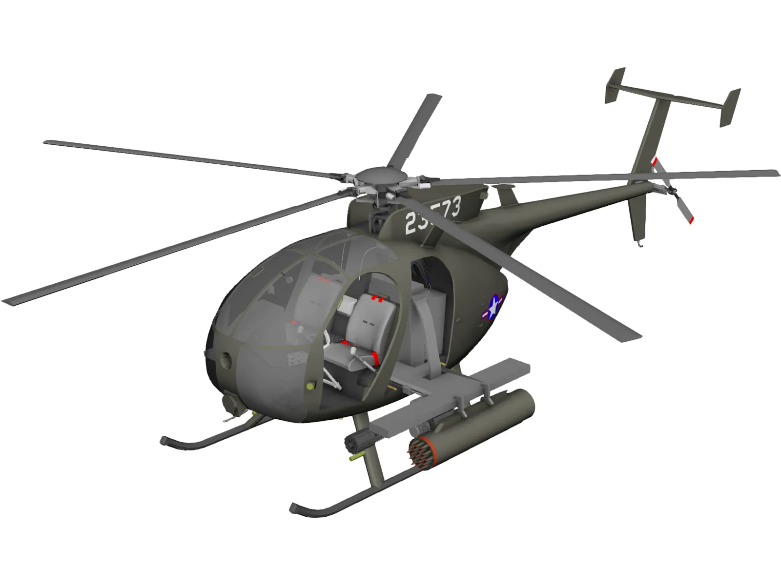 MD Helicopters MH-6 Little Bird 3D Model