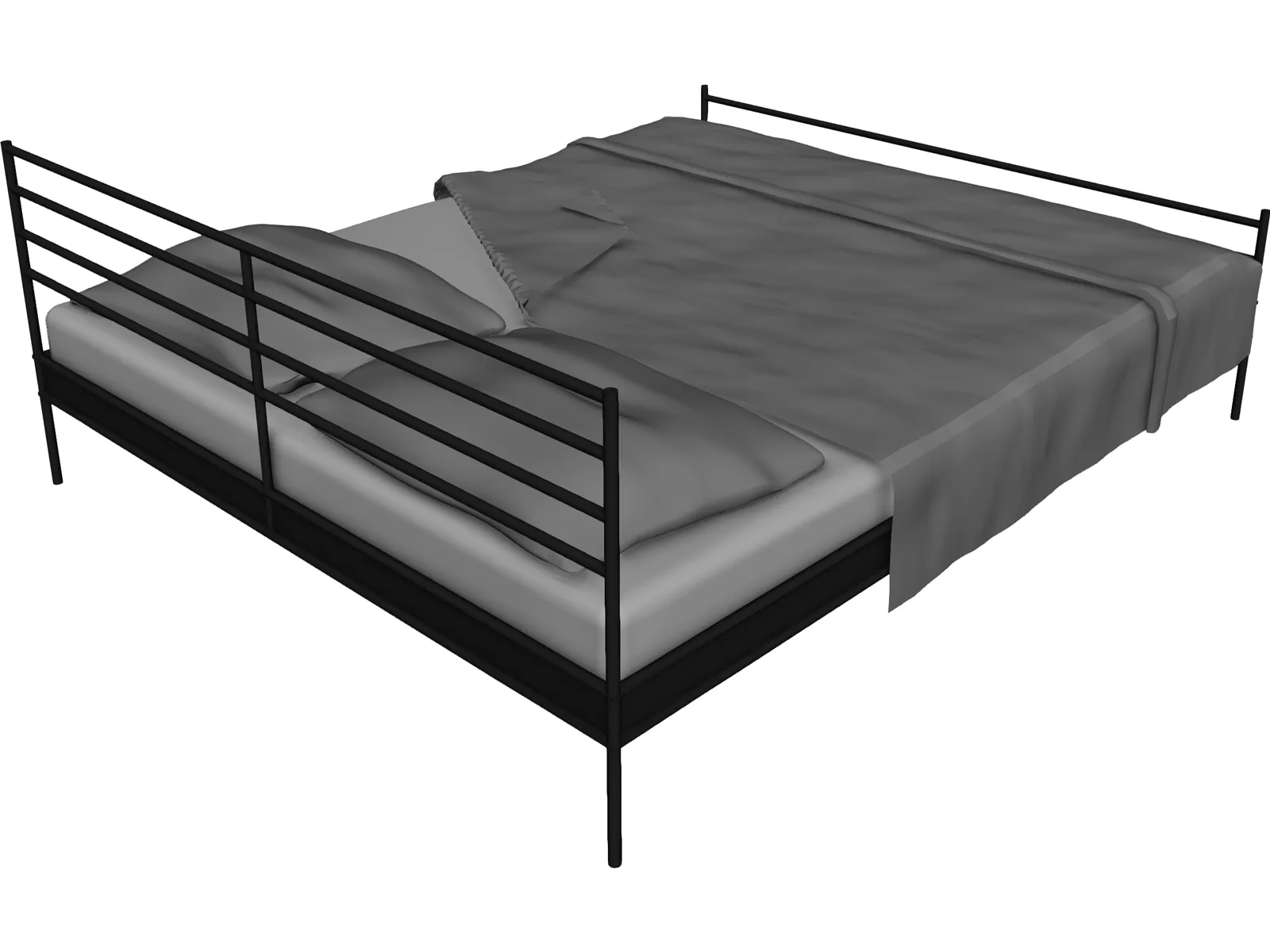 Bed Double 3D Model