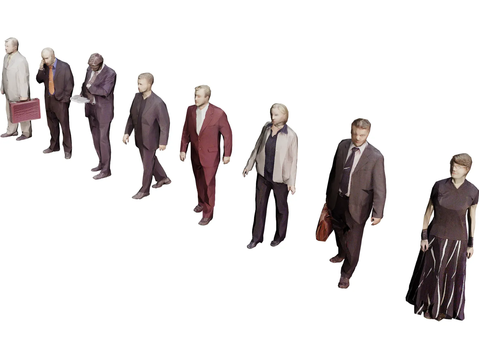 People Collection Low-Poly 3D Model