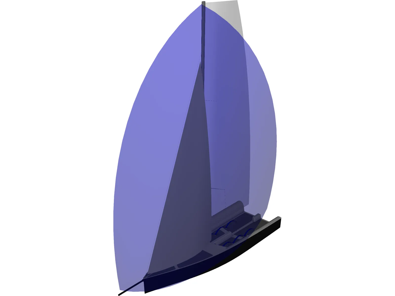 Mini Sail Boat 3D Model