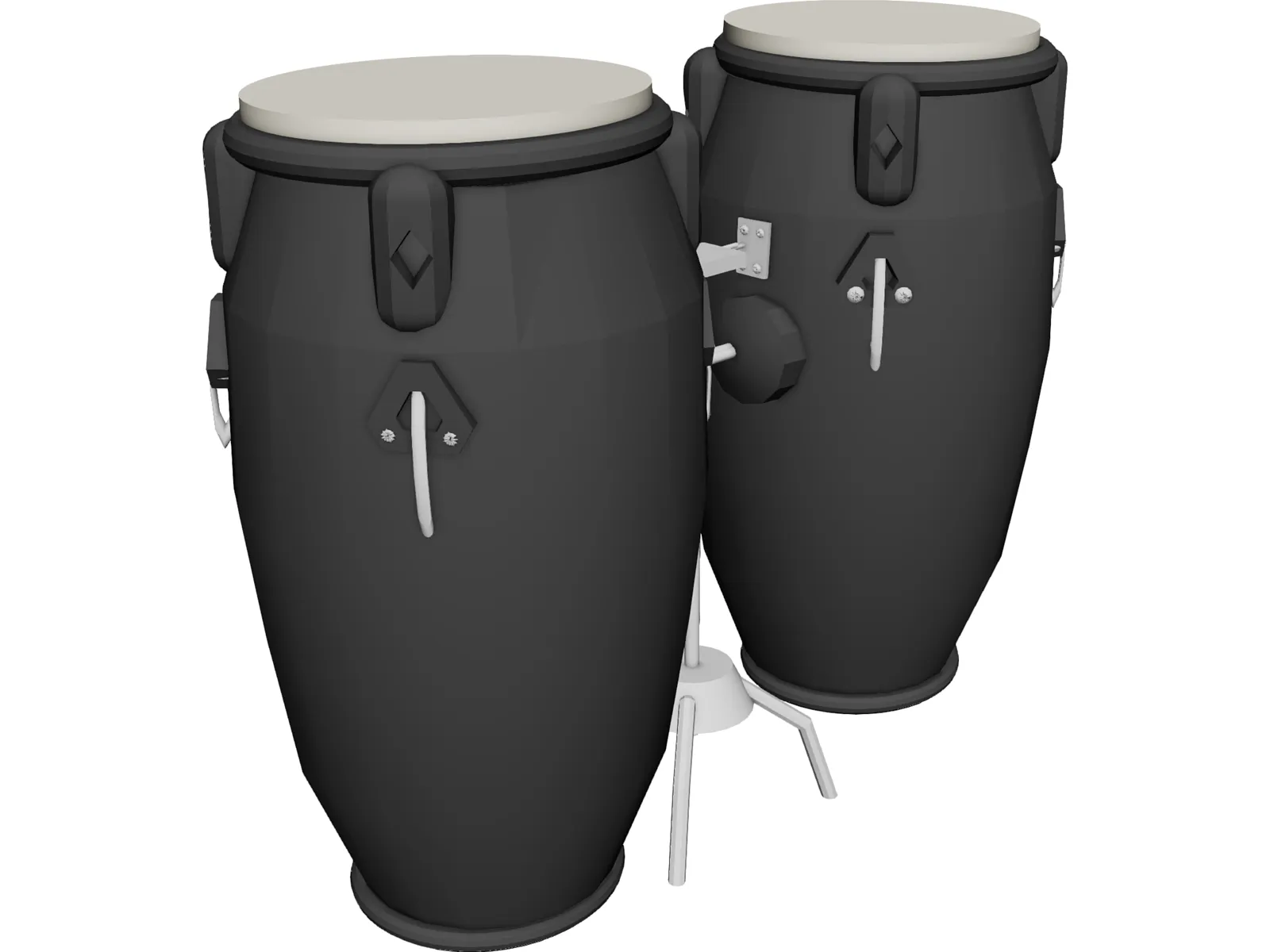 Bongo Percusion Instrument 3D Model