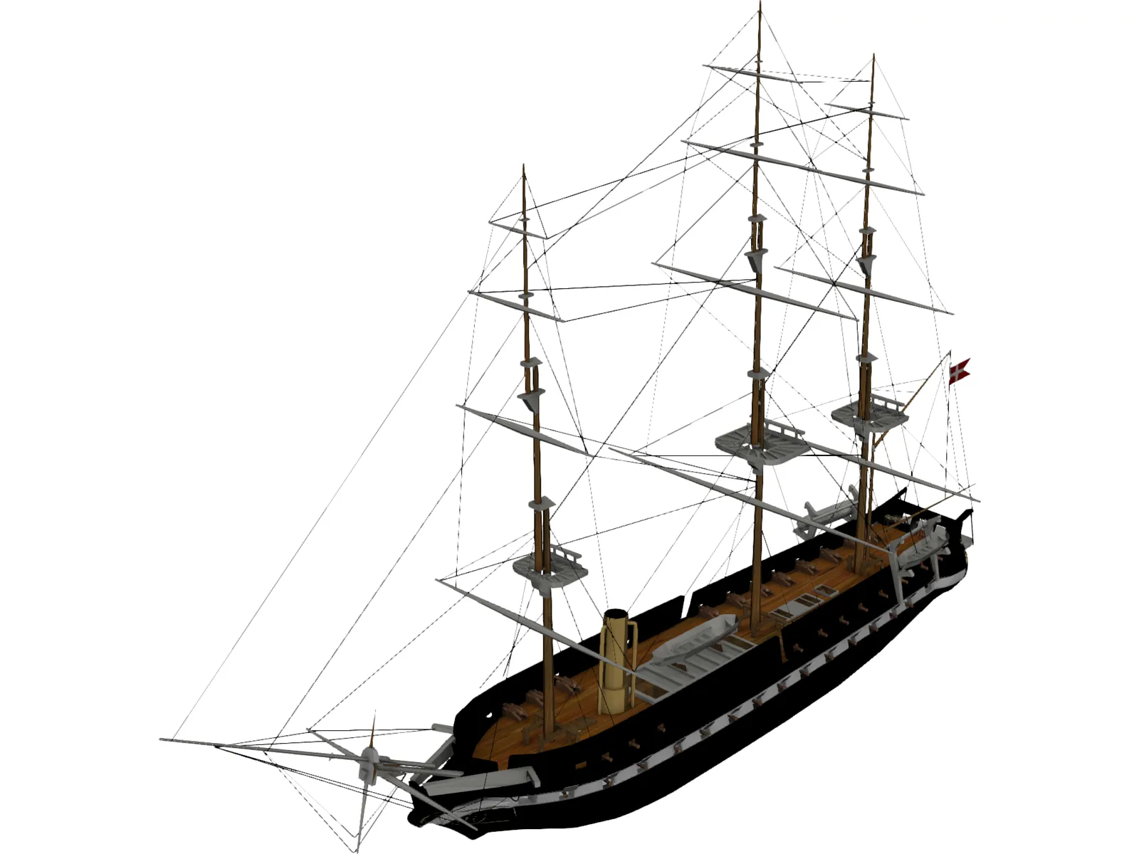 Jylland Frigate 3D Model