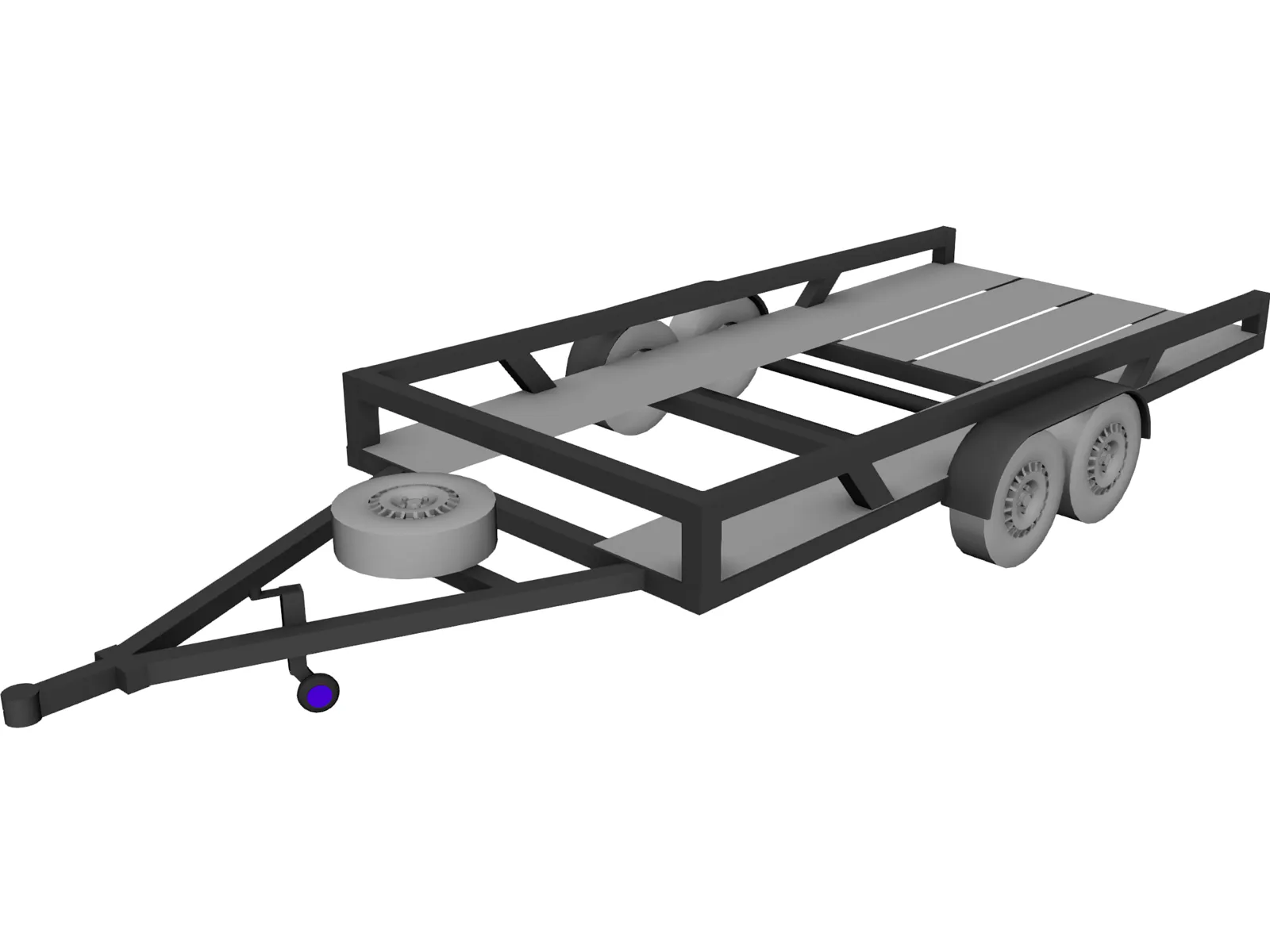 Car Trailer 3D Model