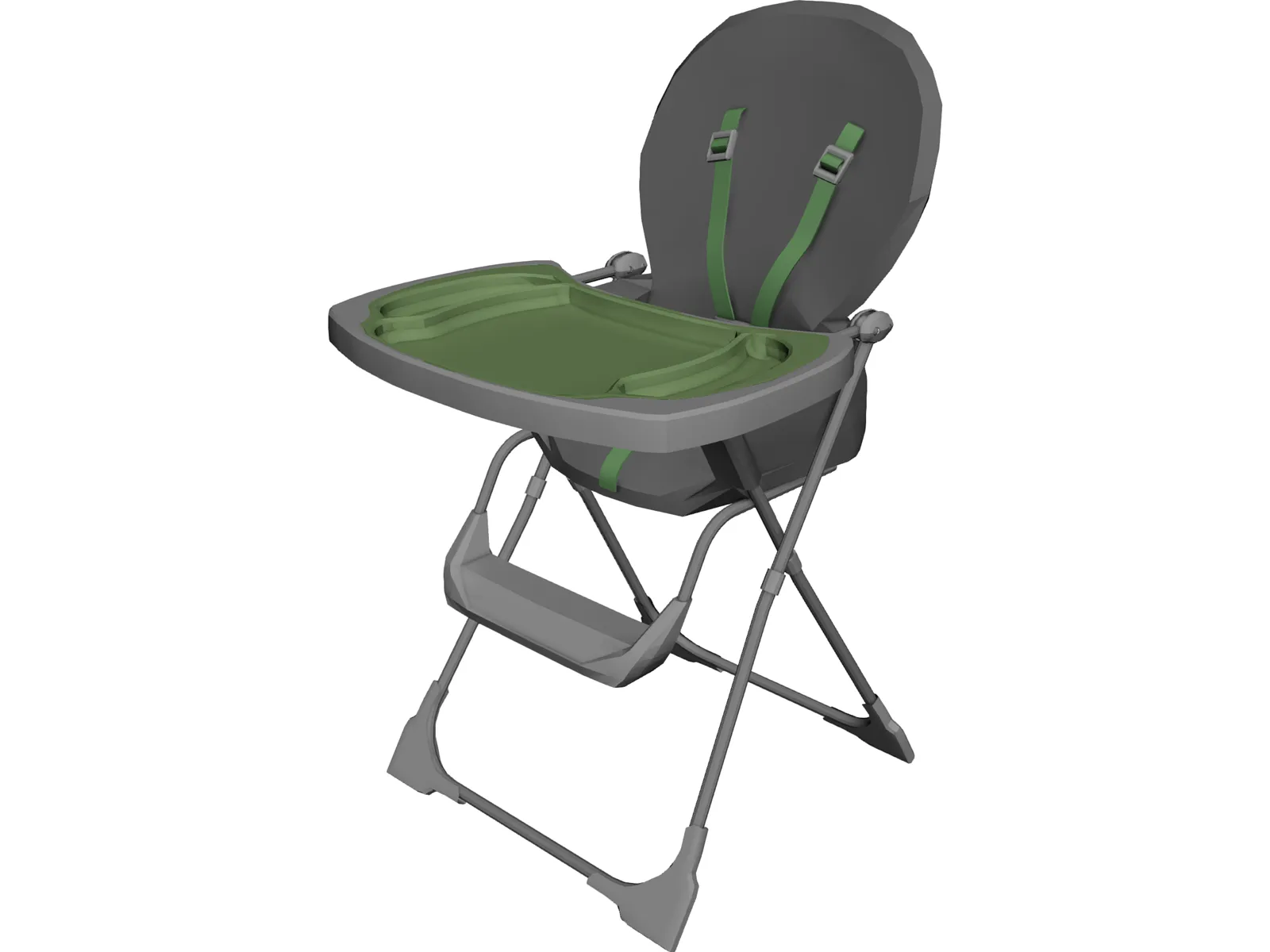 Baby Highchair 3D Model