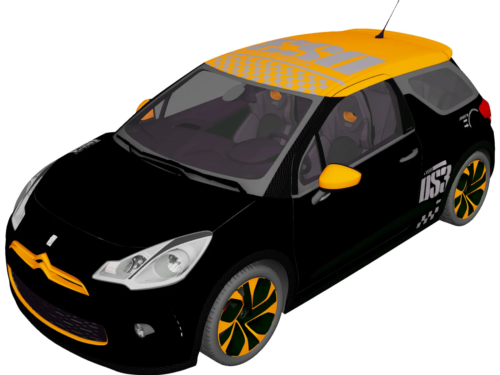 Citroen DS3 Racing (2011) 3D Model