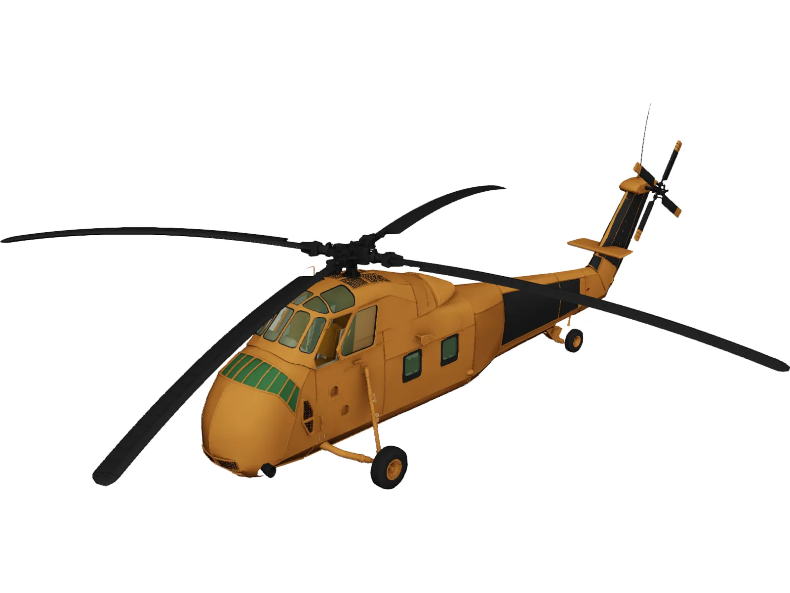 Sikorsky H-34 Choctaw (HUS) 3D Model