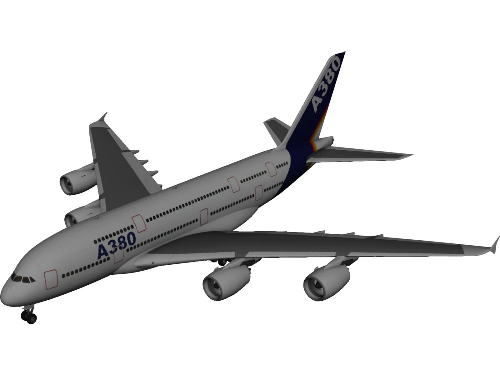 Airbus A380 3D Model