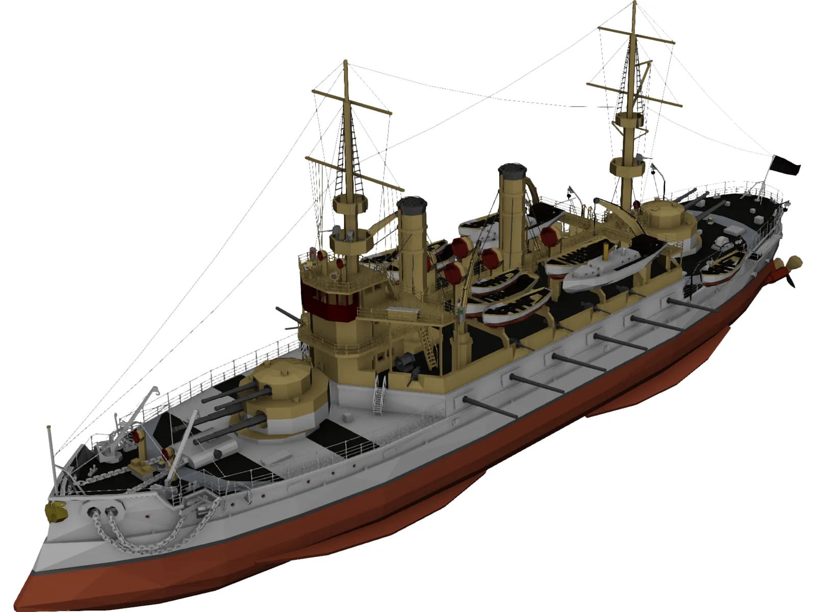 Kearsarge class Battleship 3D Model