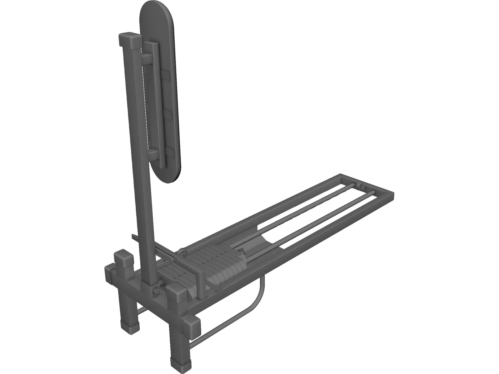 Cable Seated Low Row 3D Model