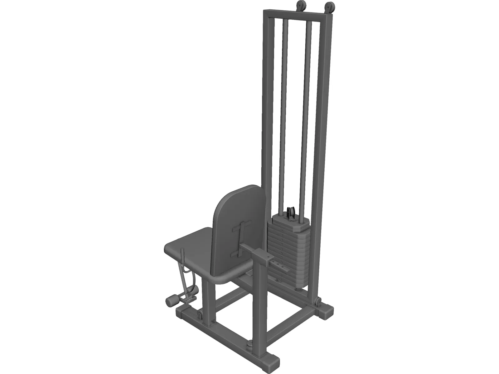 Leg Extension Equipment 3D Model