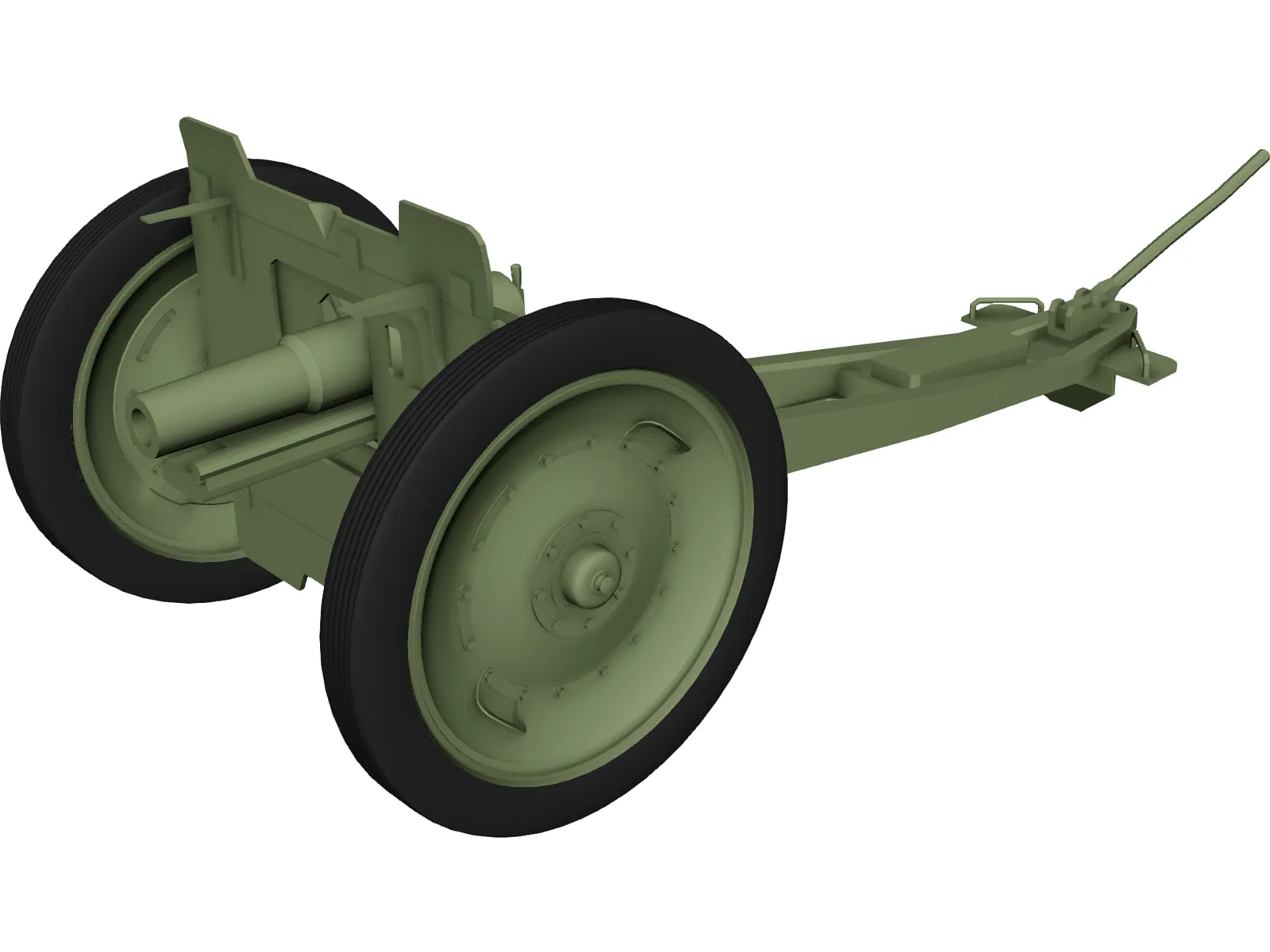 M1927 76,2-mm Regimental Gun 3D Model