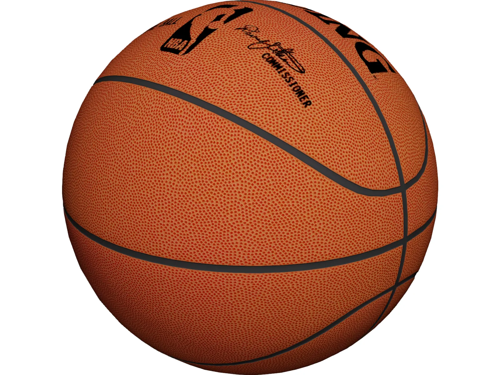 NBA Spalding Basketball Ball 3D Model