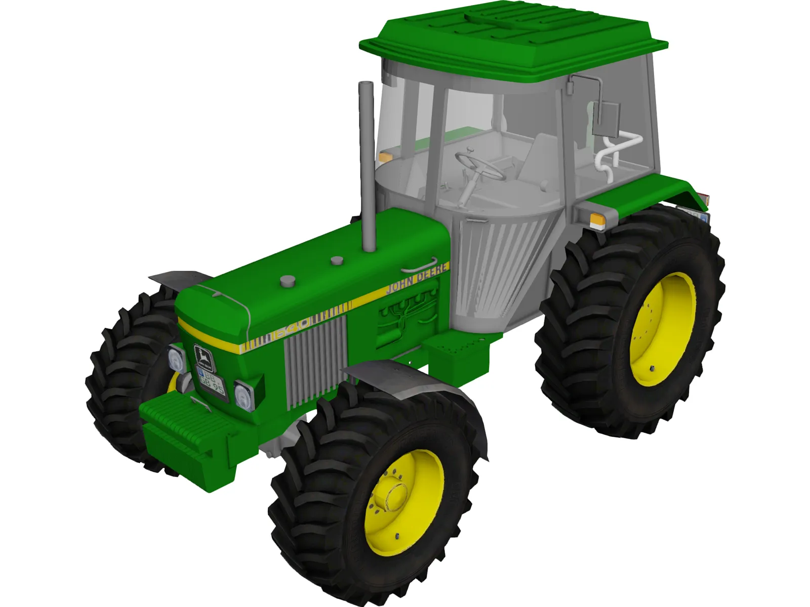 Tractor John Deere 1640 3D Model