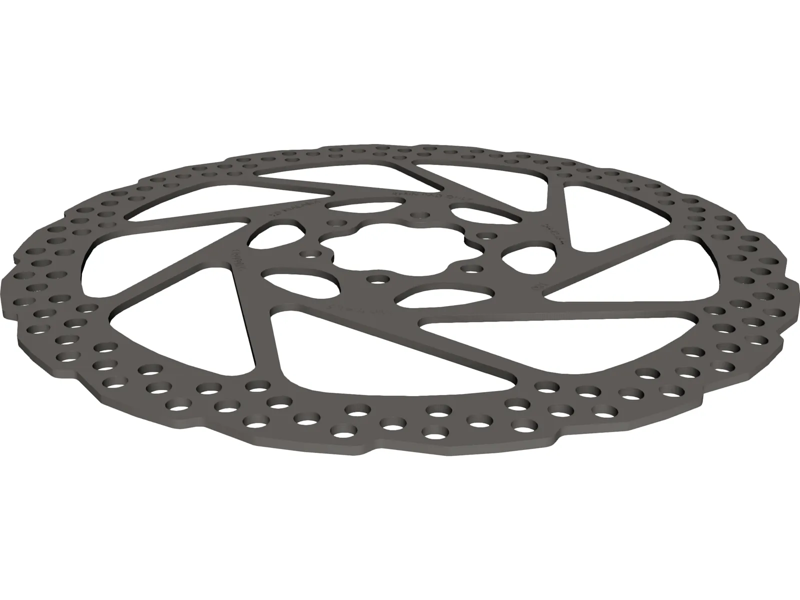 Brake Disc Shimano 180 3D Model