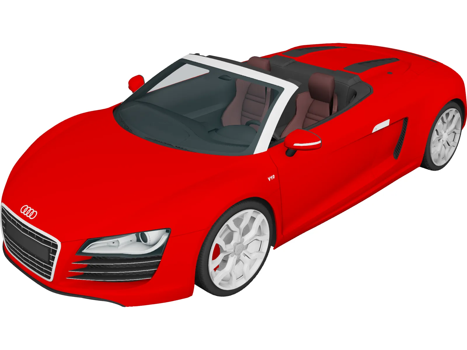 Audi R8 V10 Spyder (2012) 3D Model