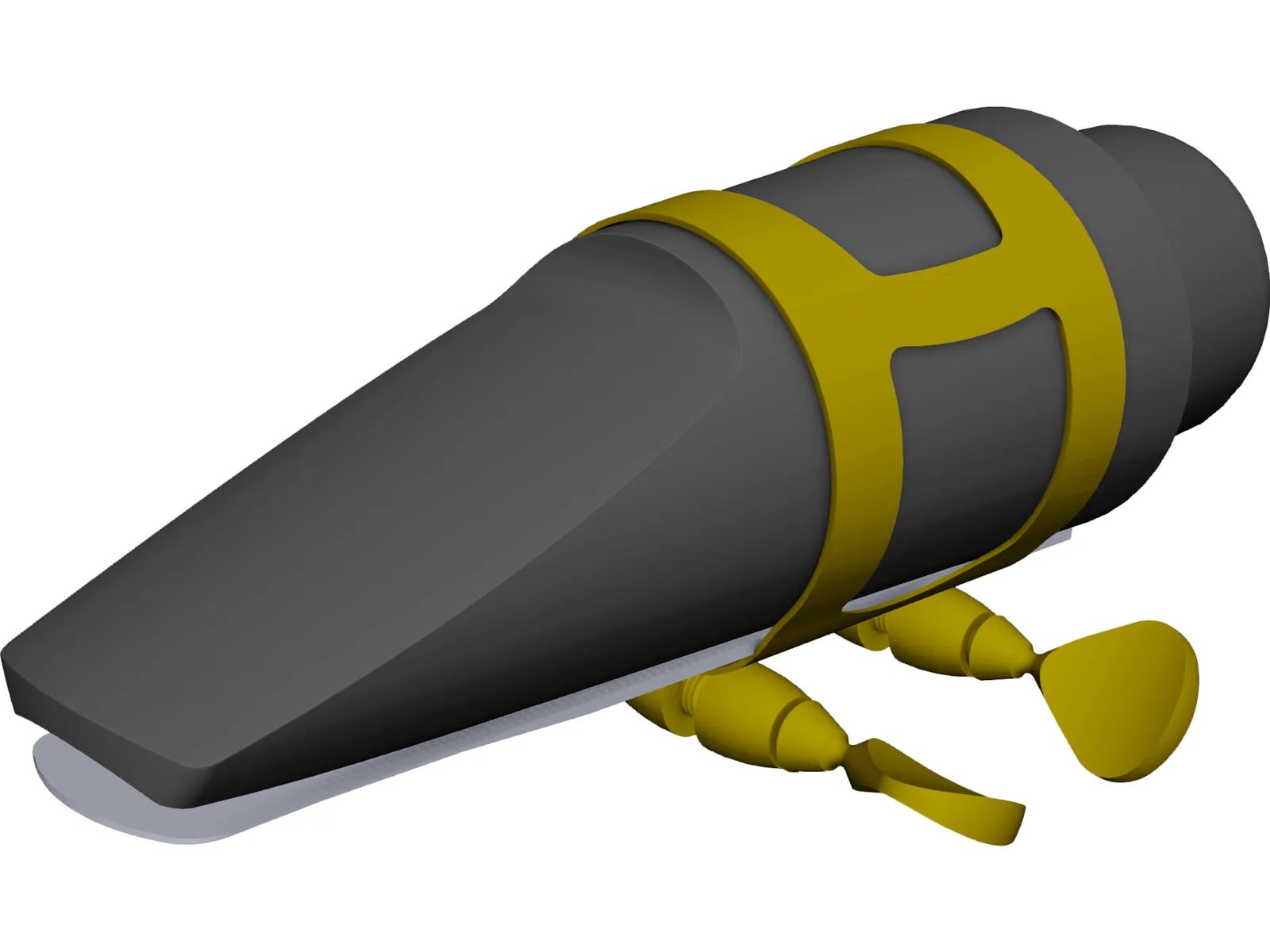 Alto Saxophone Mouthpiece 3D Model