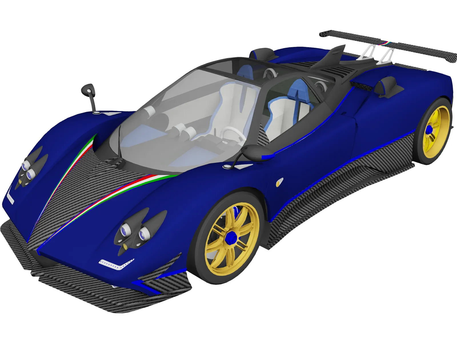 Pagani Zonda Tricolore 3D Model