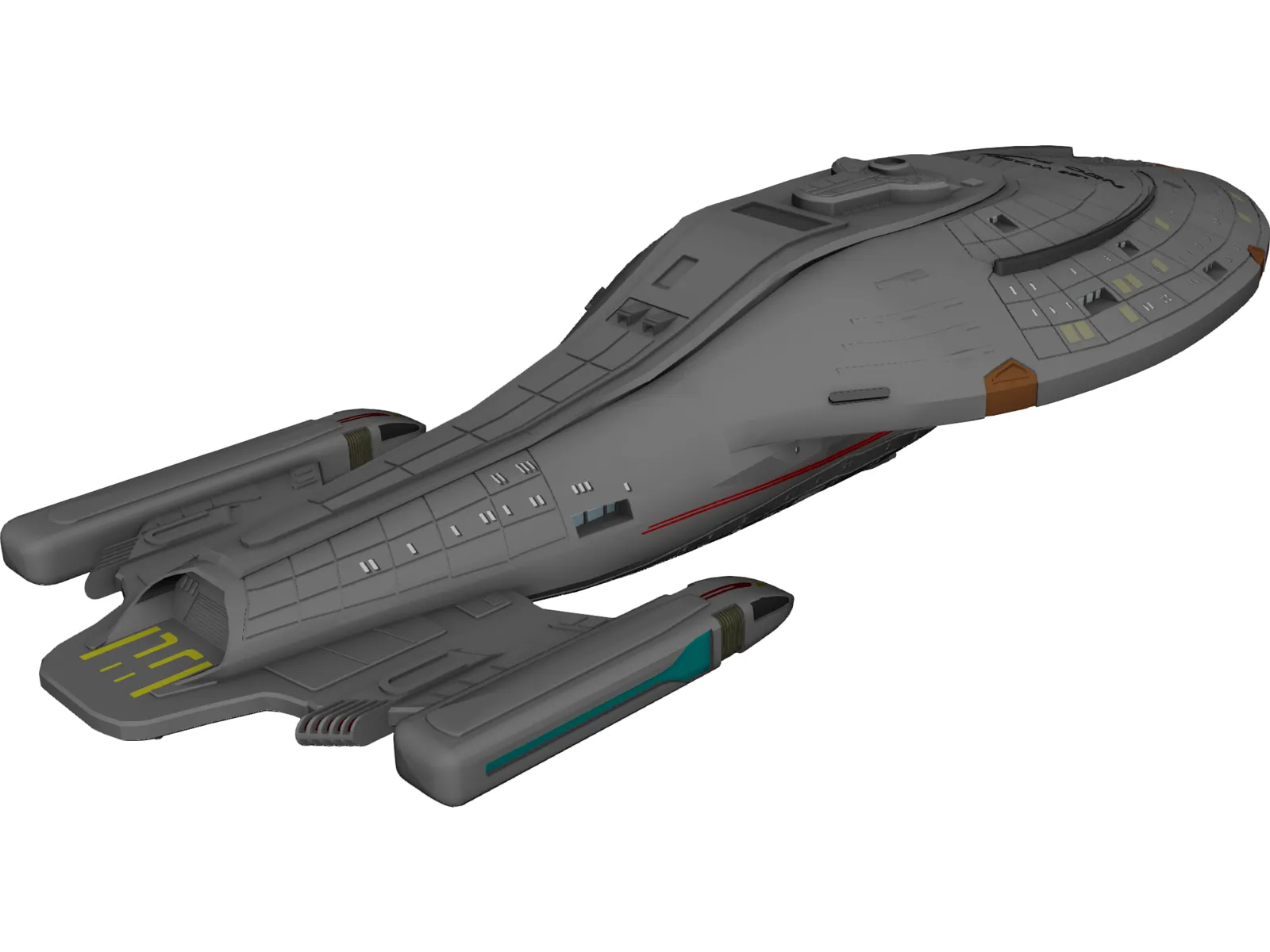 Star Trek USS Voyager 3D Model