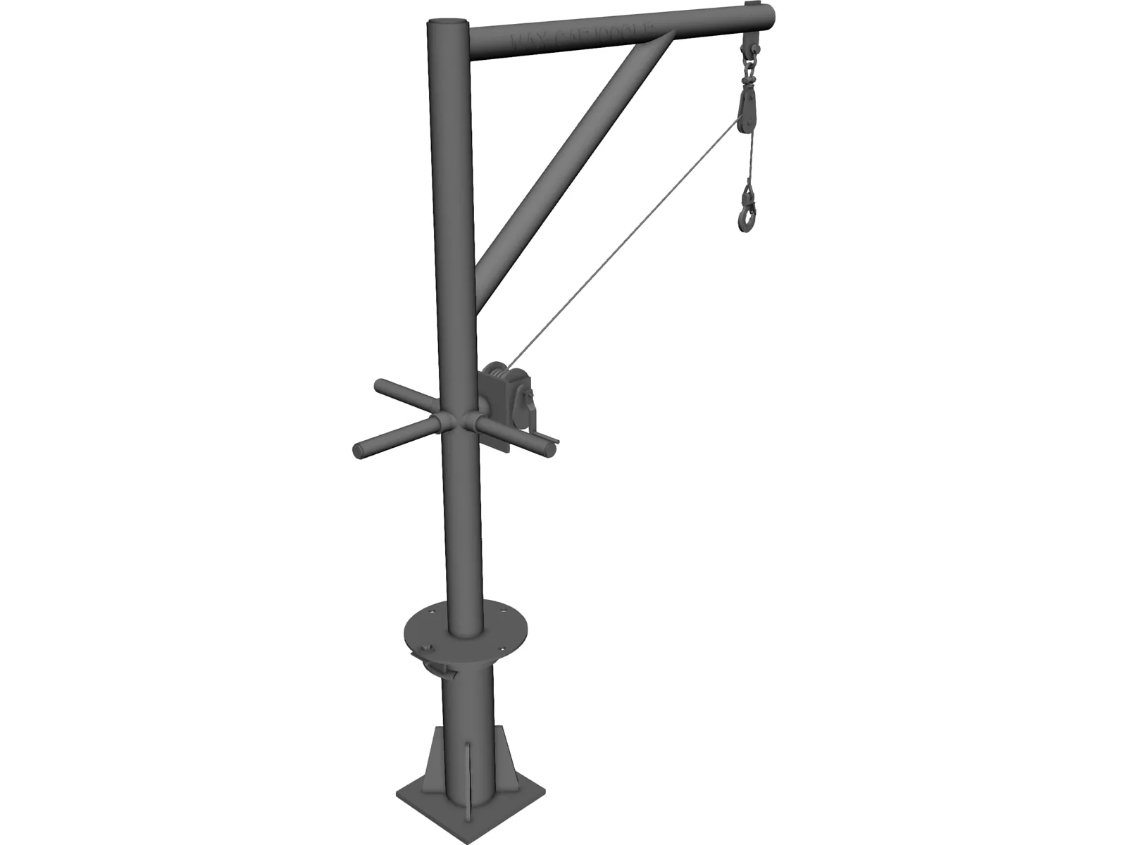 Davit Crane 1000 lbs 3D Model