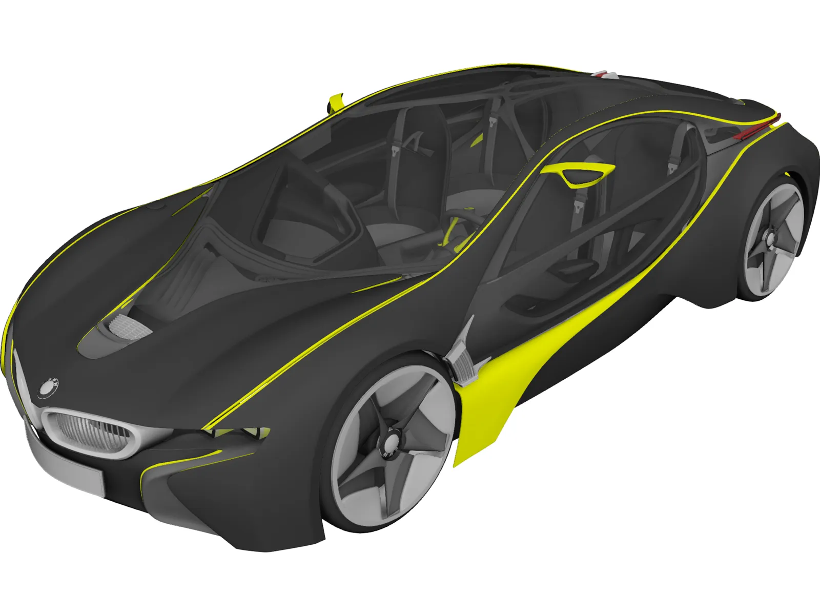 BMW Vision EfficientDynamics Black Edition 3D Model