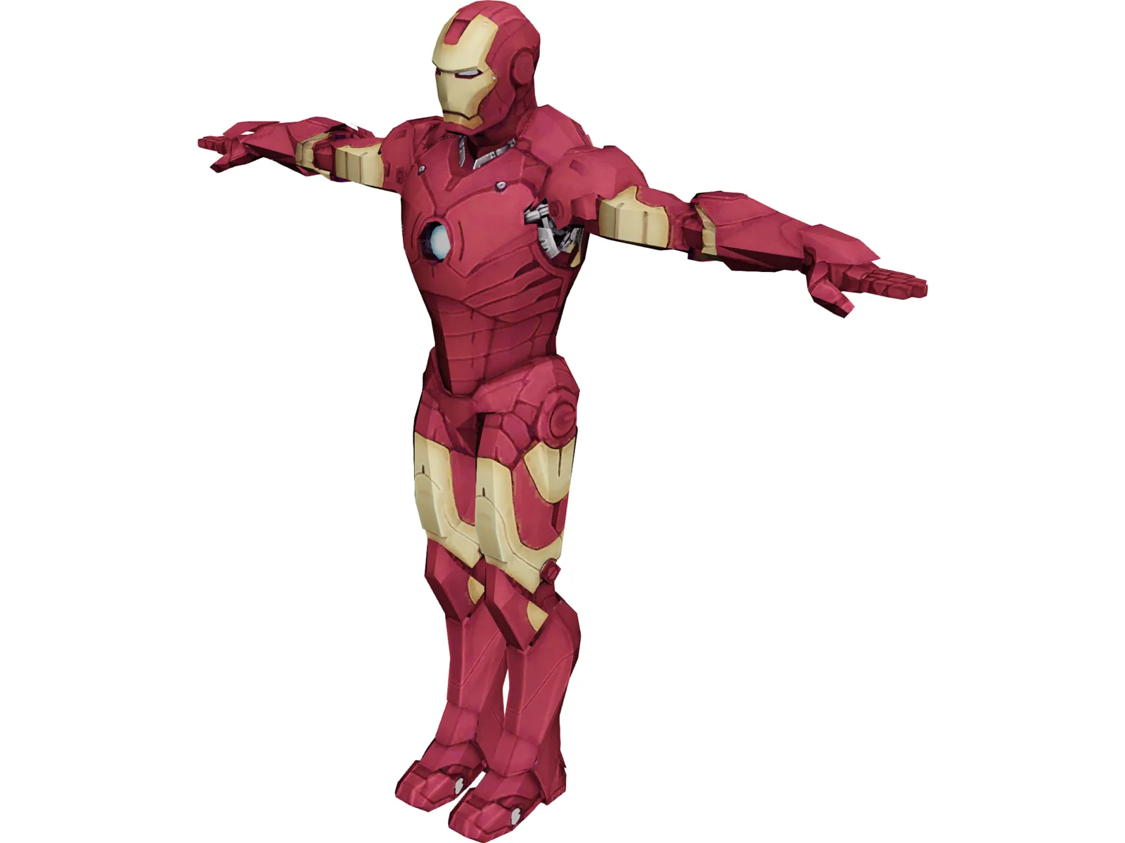 Iron Man Low Poly 3D Model