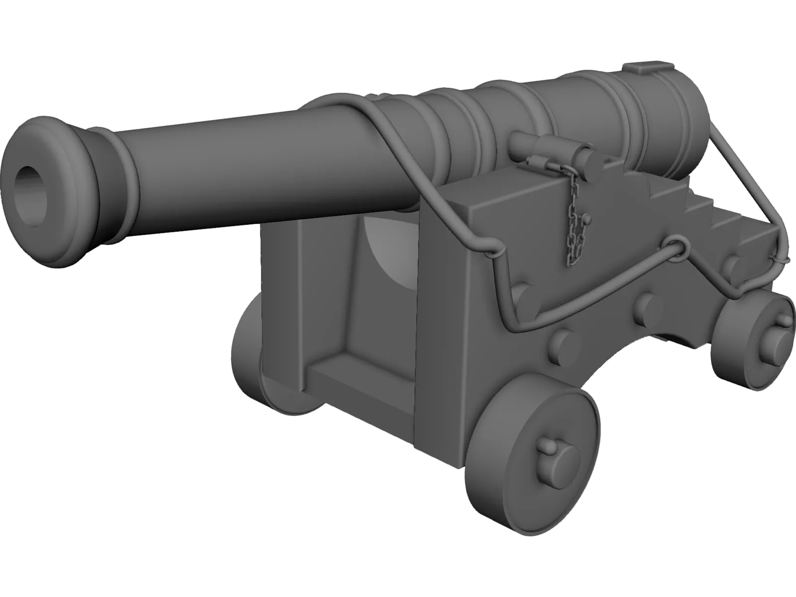 Ship Cannon 3D Model