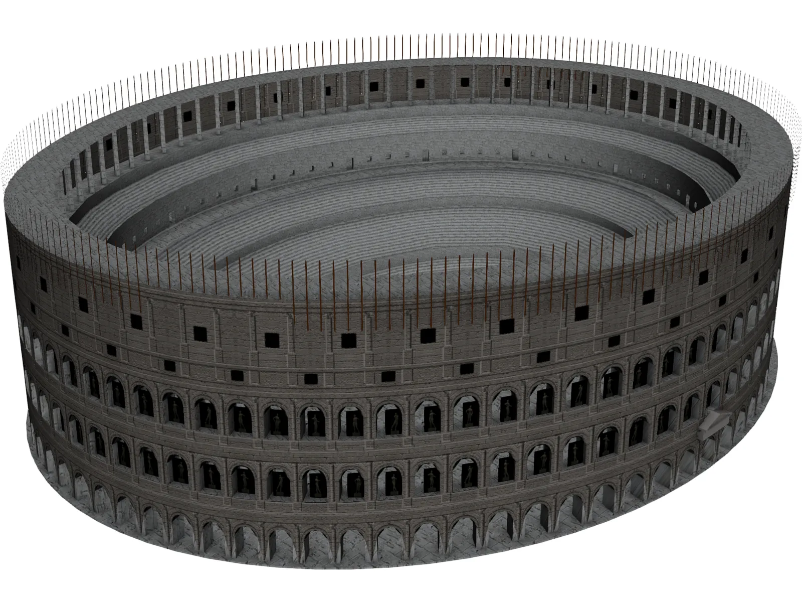 Roman Coliseum Low Poly 3D Model